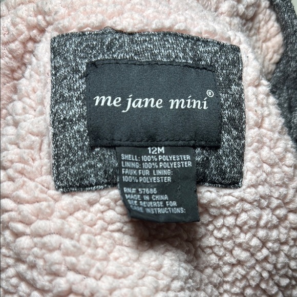Me Jane Mini Toddler Girls Grey Sherpa Lined Winter Coat Size 12 Months - Picture 8 of 8